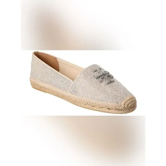 Tory Burch Crystal-Embellished Nude Espadrille Size 9.5