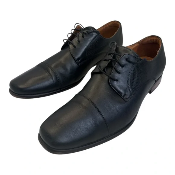 Florsheim Men’s Black Leather‎ Cap Toe Oxford Dress Shoes Size 11.5