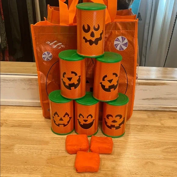Pumpkin Can Toss Game Set