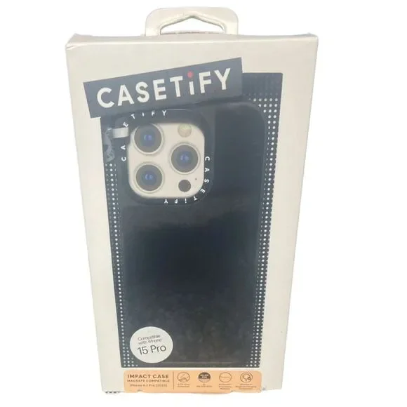 iPhone 15 Pro Case MagSafe CASETiFY Mirror Black Bumper Cover 6.1