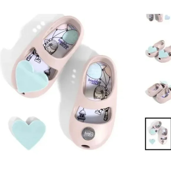 Baubles and Soles® Kaia Heart cute Kawaii Interchangeable‎ Shoes Flats