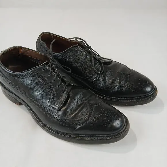 Vintage Allen Edmonds MacNeil Shoes Mens Size 10.5 C Wingtip Leather USA 90s
