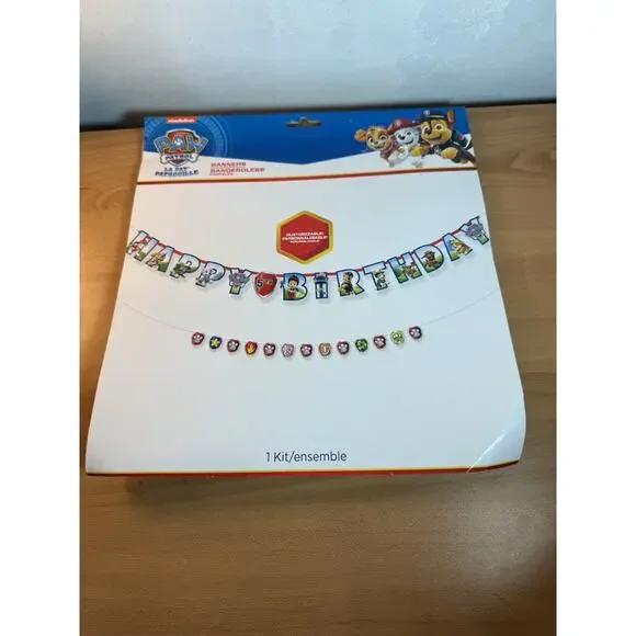 Paw Patrol Adventures Puppy Dog Cartoon Birthday Party Decoration Letter Banners