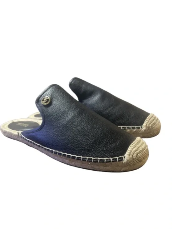 Michael Kors Hastings Espadrille Leather Mules Size 10M– Excellent Condition