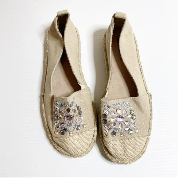 White Mountain- Jeweled Eapadrille Slip Ons -7