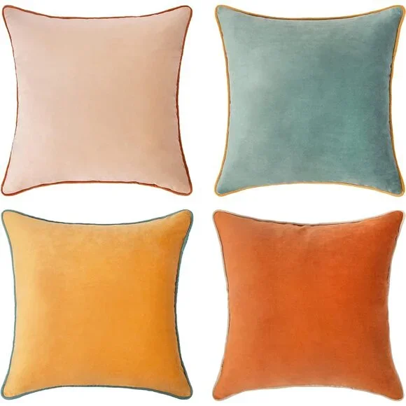 Pillow Covers Cushion Cases Decorative Throw Modern Double-Sided  Set 4 18x18