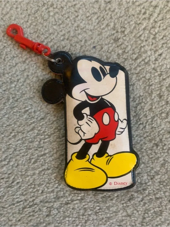 Disney Mickey Mouse Black, Red & Yellow Phone Charm Keyring