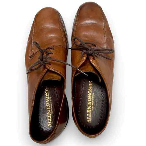 Allen Edmonds Madison Avenue Derby Shoes Mens 10 E Brown Leather Made USA