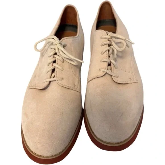 Nunn Bush Beige Suede Derby Oxfords