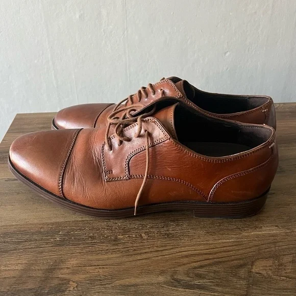 Cole Haan Men’s Jay Grand Cap Toe Oxfords Tan Leather Size 10
