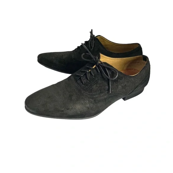 ALDO Megantic Velvet Oxford Leather Black Men Shoes with stars Size 9