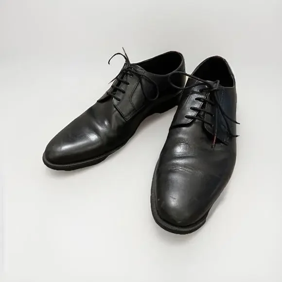 HUGO BY HUGO BOSS MENS BLACK DRESS OXFORD SHOES SIZE EU45.5/US11.5 MADE IN LAOS