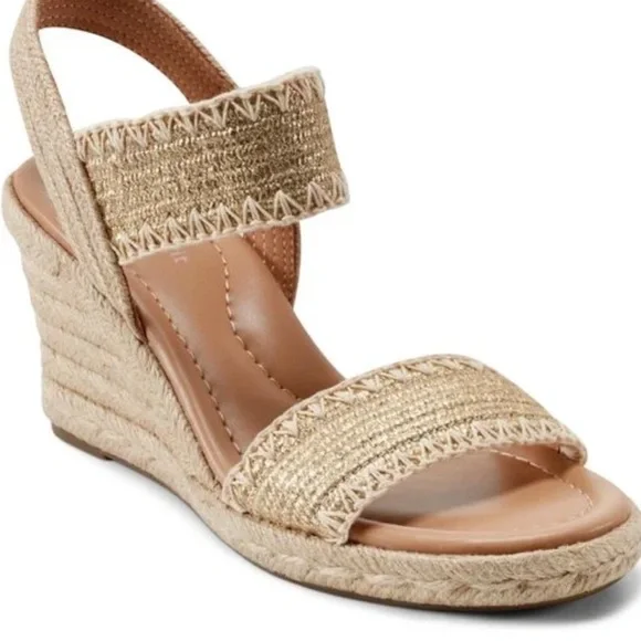 New Easy Spirit Women's Ariella Espadrille 3”Wedge Comfort Sandals Size 10