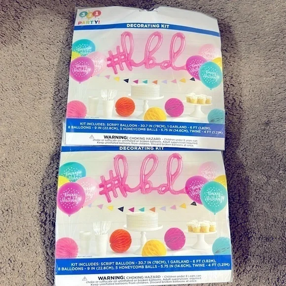 Birthday Decorating Kit w/ Balloon shaped yard sign #hbd balloons
