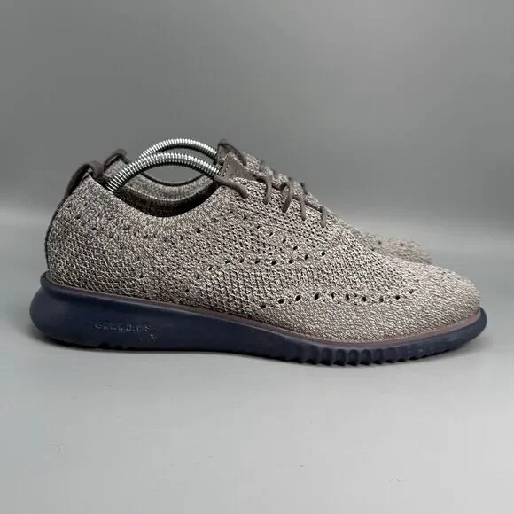Cole Haan 2.ZERØGRAND Men's 9.5 Harbor Mist Low Wingtip Oxfords Shoes Sneakers