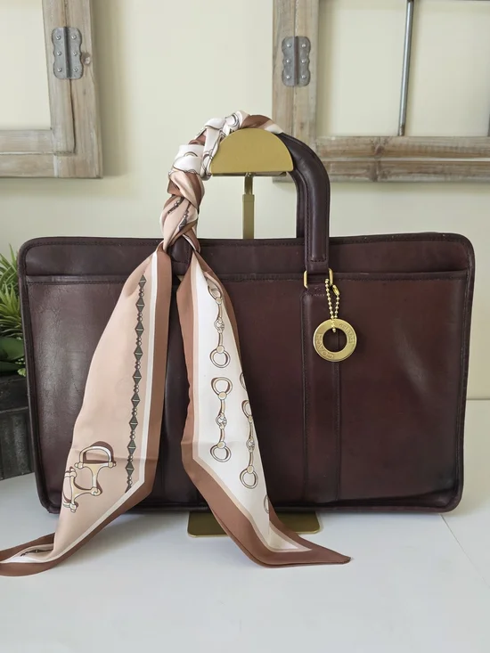 Vintage Coach Embassy Briefcase NYC Burgandy Glove Tanned Leather