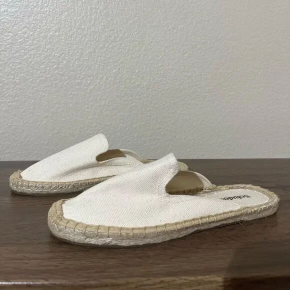 Soludos Cream Espadrille Slip-Ons