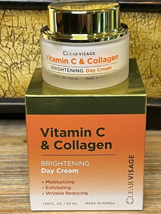 Clear Visage Vitamin C & Collagen Brightening Day Cream - 1.69 fl oz NIB