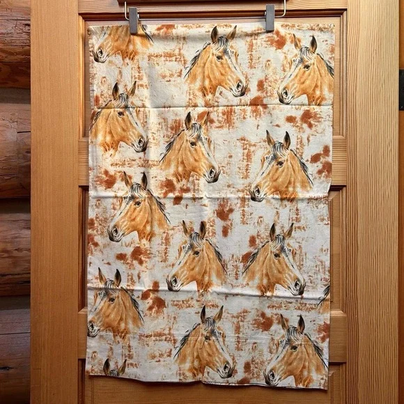 VTG Horses Pillowcase Standard Size Homemade 20