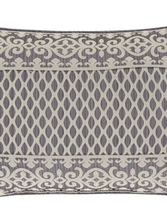Five Queens Court Leah Boudoir Decorative Throw Pillow - Charcoal - NWT