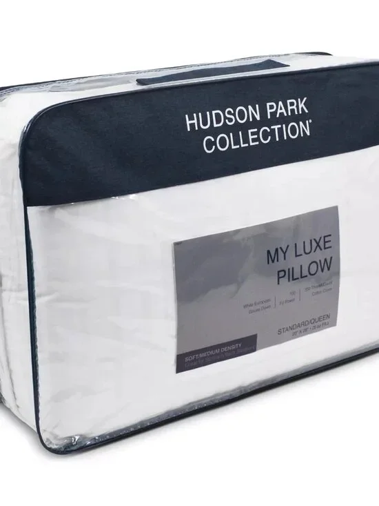 Hudson Park My Luxe Down Pillow Standard Queen Soft/Medium Allergy Friendly $525