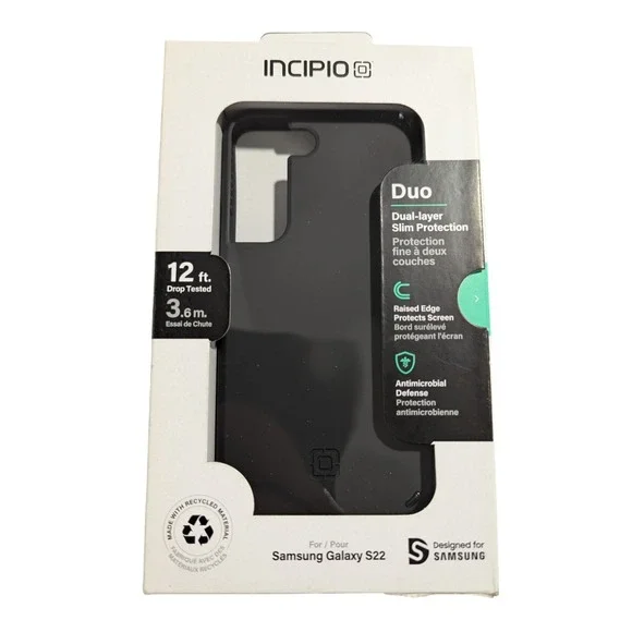 Incipio Duo Series Dual Layer Hard Case for Samsung‎ Galaxy S22 - Black W5