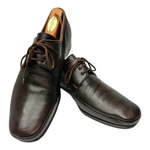 BALLY‎ Brenzo Chocolate Leather Laced Up Oxfords