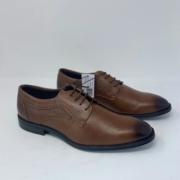 Xray Apollo XRW2864‎ Dress Shoes Men's 10.5 Cognac Leather Lace Up Oxfords 8133
