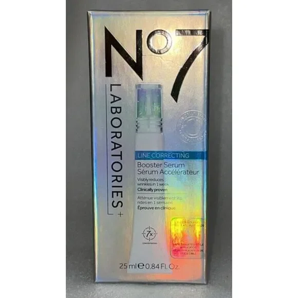 No7 Laboratories Line Correcting Booster Wrinkle Reducer Serum 0.84 oz 25 ml NEW