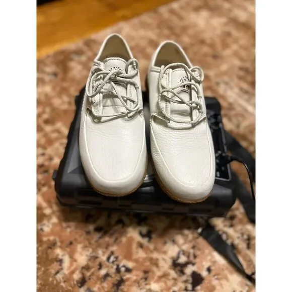 Timberland Leather Oxfords Casual Lace Up Shoes White Sneakers unisex size 8‎