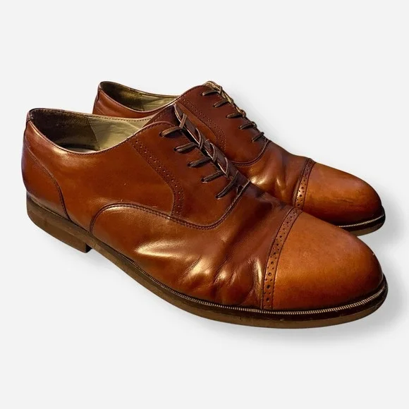 DresSports Rockport Cap Toe Oxfords Vibram Men's Shoes Sz 12‎ W Brown