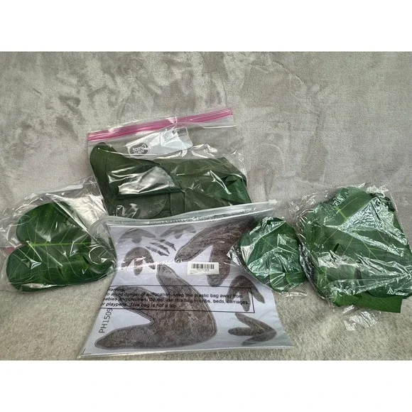 Dinosaur Footprint‎ Wall Decals and Tropical Leaf Decorations Set Kids Decor