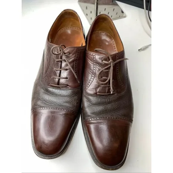Magnanni Cap Toe Brown Lace Up Oxford Medium Classic Leather