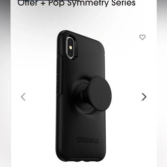 Like New Otterbox Case iPhone X/Xs Case Otter+ Pop Socket Symmetry Series Black