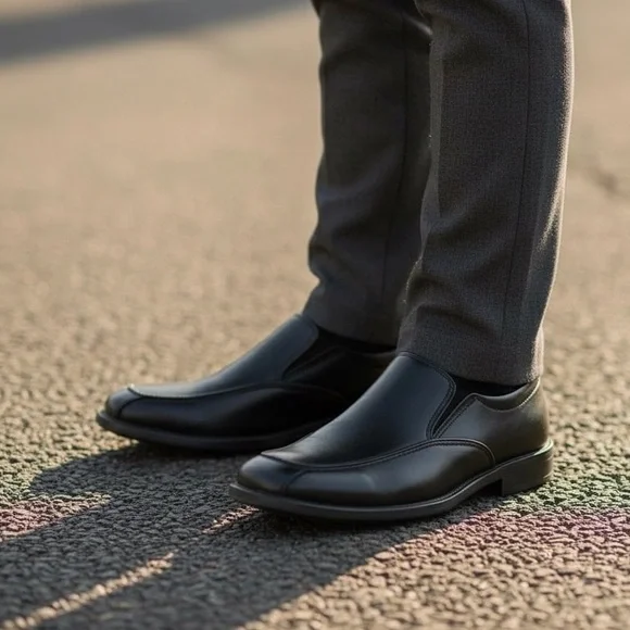 New in‎ Box Nine West Boys Black Slip On Dress Shoes Loafers Formal Wedding