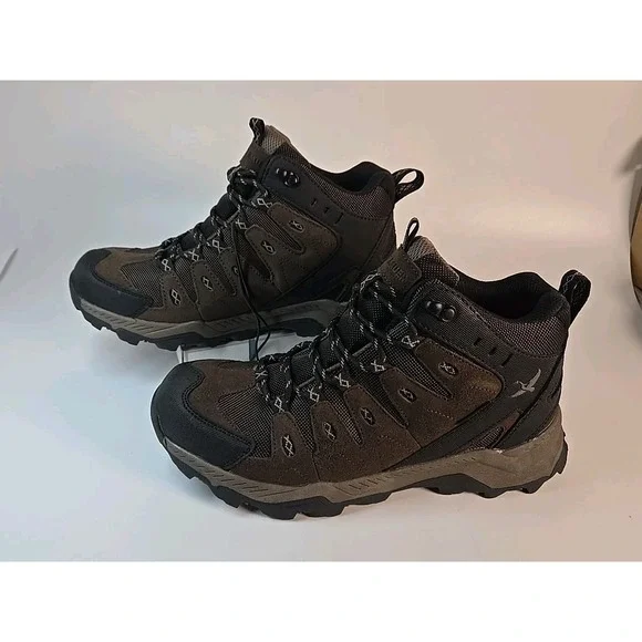 NEW Eddie Bauer Men's 8.5 Maple Ridge Outdoor Waterproof Hiking Boots Brown NWOB