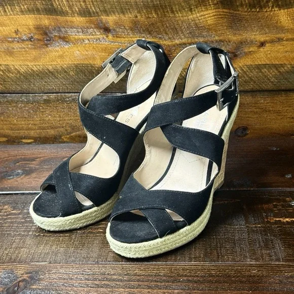 Charles by Charles David Espadrille Strappy Cork Wedge Women's 7.5 M