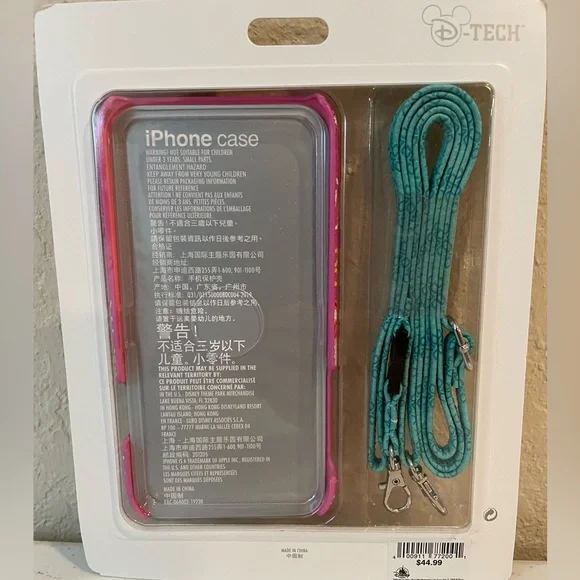NWT Disney iPhone XR Case with adjustable strap.