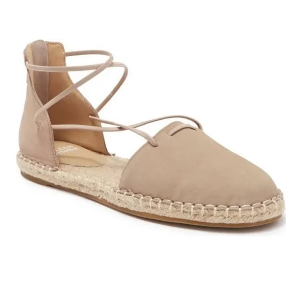 Eileen Fisher Espadrille sandals strappy suede zip up mint condition 👌s2