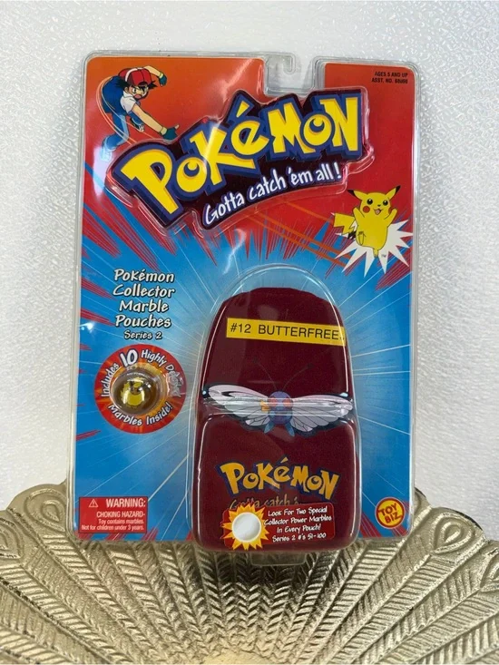 Vintage Pokémon Butterfree #12 Marble Pouch Series 2 Sealed Toy Biz