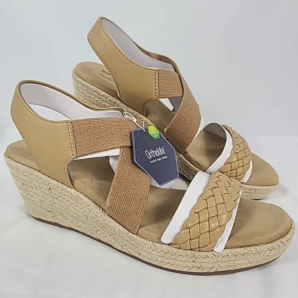 NEW Sonoma Goods For Life® Coraa Espadrille Wedge Sandals Ortholite Taupe Sz 11