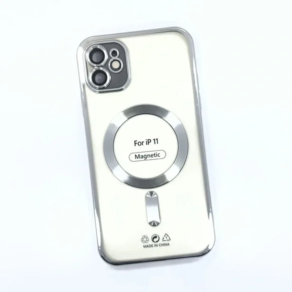 Magnetic Silver Phone Case for iPhone 11
