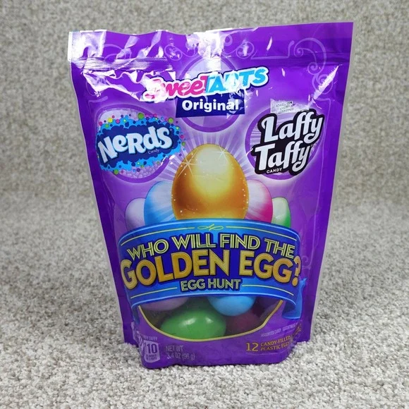 SweeTARTS Nerds Laffy Taffy Easter Egg Hunt 12 Candy Filled Plastic Eggs 3.4oz
