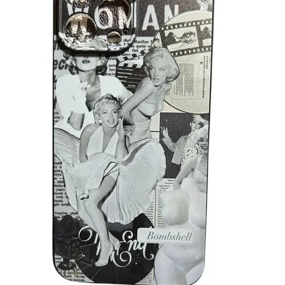 Marilyn Monroe iPhone 13 Pro Max Case Black & White Collage Design