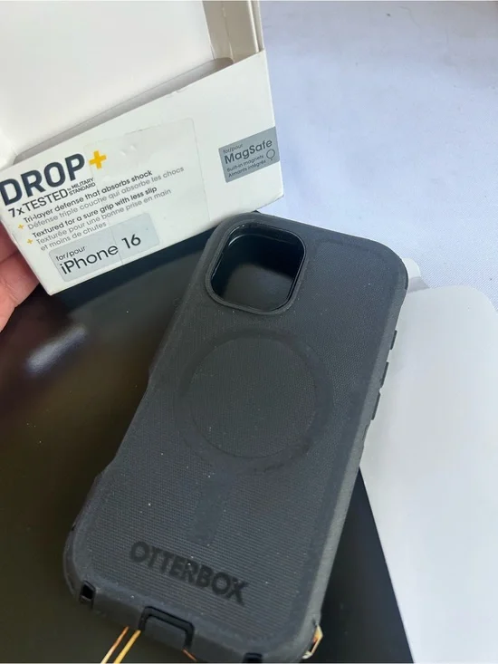 OtterBox Black iPhone 16 Protective Case - MagSafe Compatible