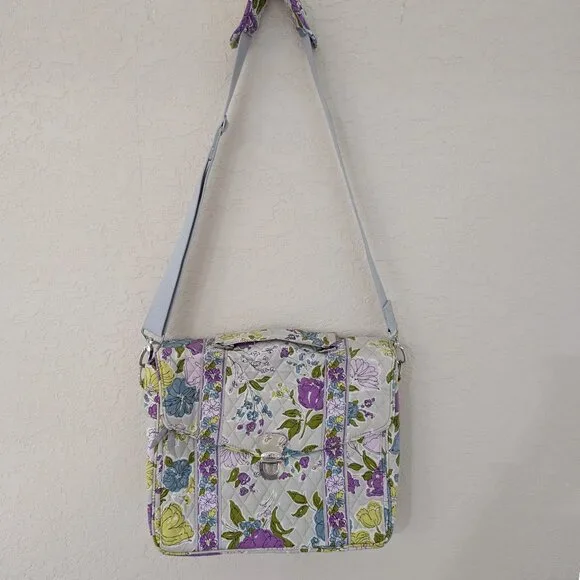 Vera Bradley Watercolor Retired Messenger Laptop Bag Strap Handle 15