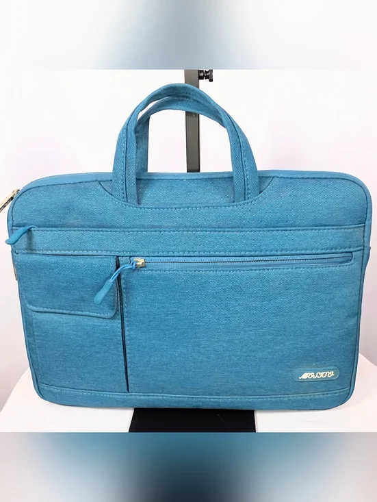 Mosiso Teal Laptop Bag Briefcase 13–15” Sleeve Travel Work EUC