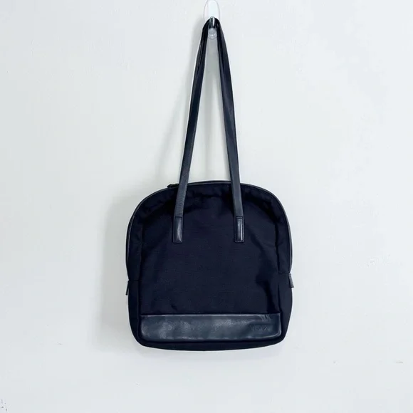 TUMI Laptop Briefcase Art Folio Zip Case Bag in Black BALLISTIC Nylon/Leather