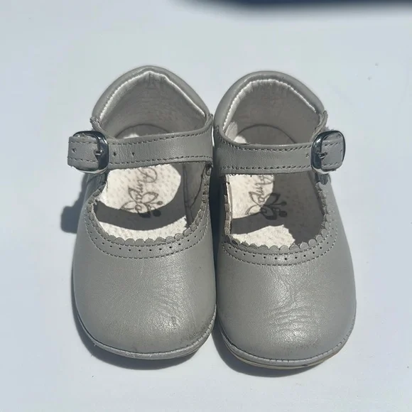 Gray Kids Mary Jane Shoes