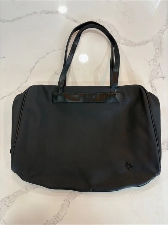 Oscar de la Renta Black Laptop Tote Bag